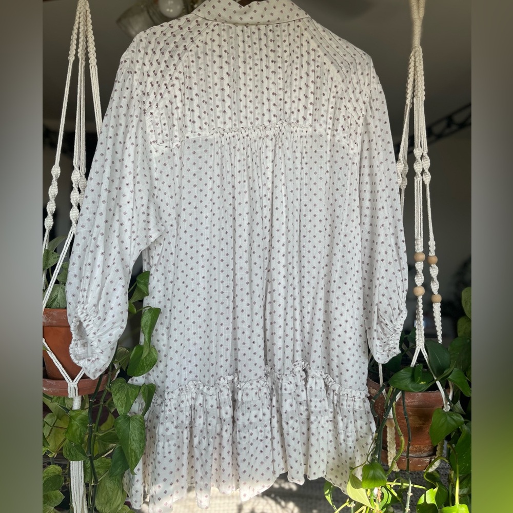 Free People Cream Ruffle Mini Dress - Picture 5 of 5